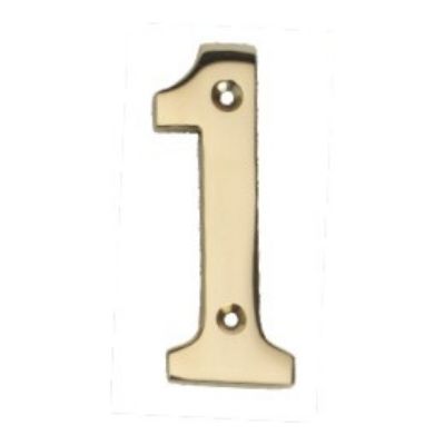 Flat Brass Numeral No. 1