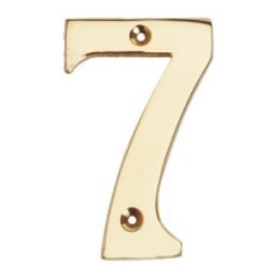 Flat Brass Numeral No. 7