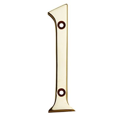 Hollow Brass Numeral No. 1