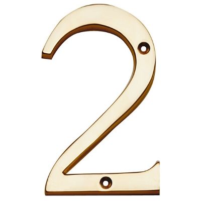 Hollow Brass Numeral No. 2
