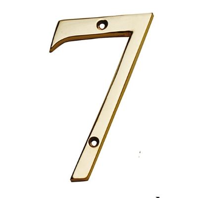 Hollow Brass Numeral No. 7