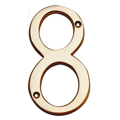 Hollow Brass Numeral No. 8